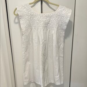 Mi Golondrina White Embroidered Blouse